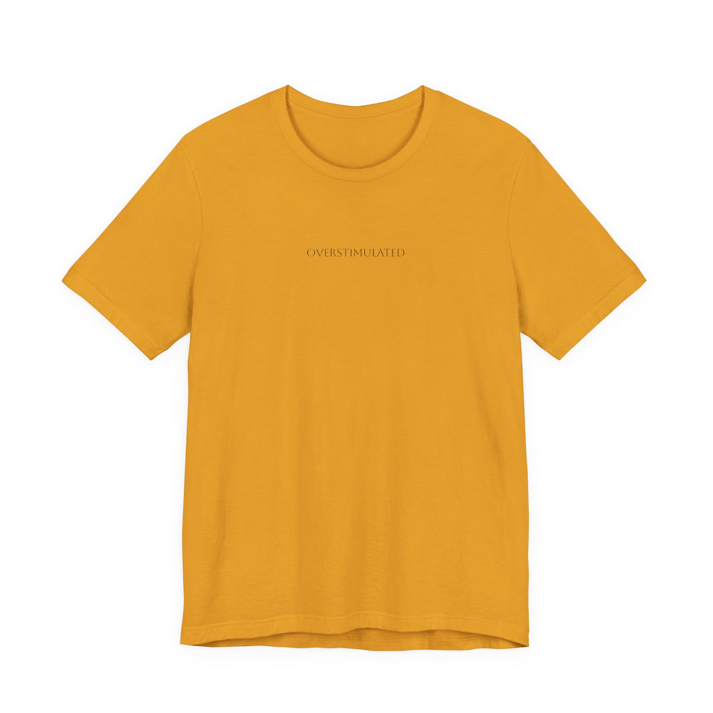 Minimalist White Tee — Subtle Center Text Casual T-Shirt