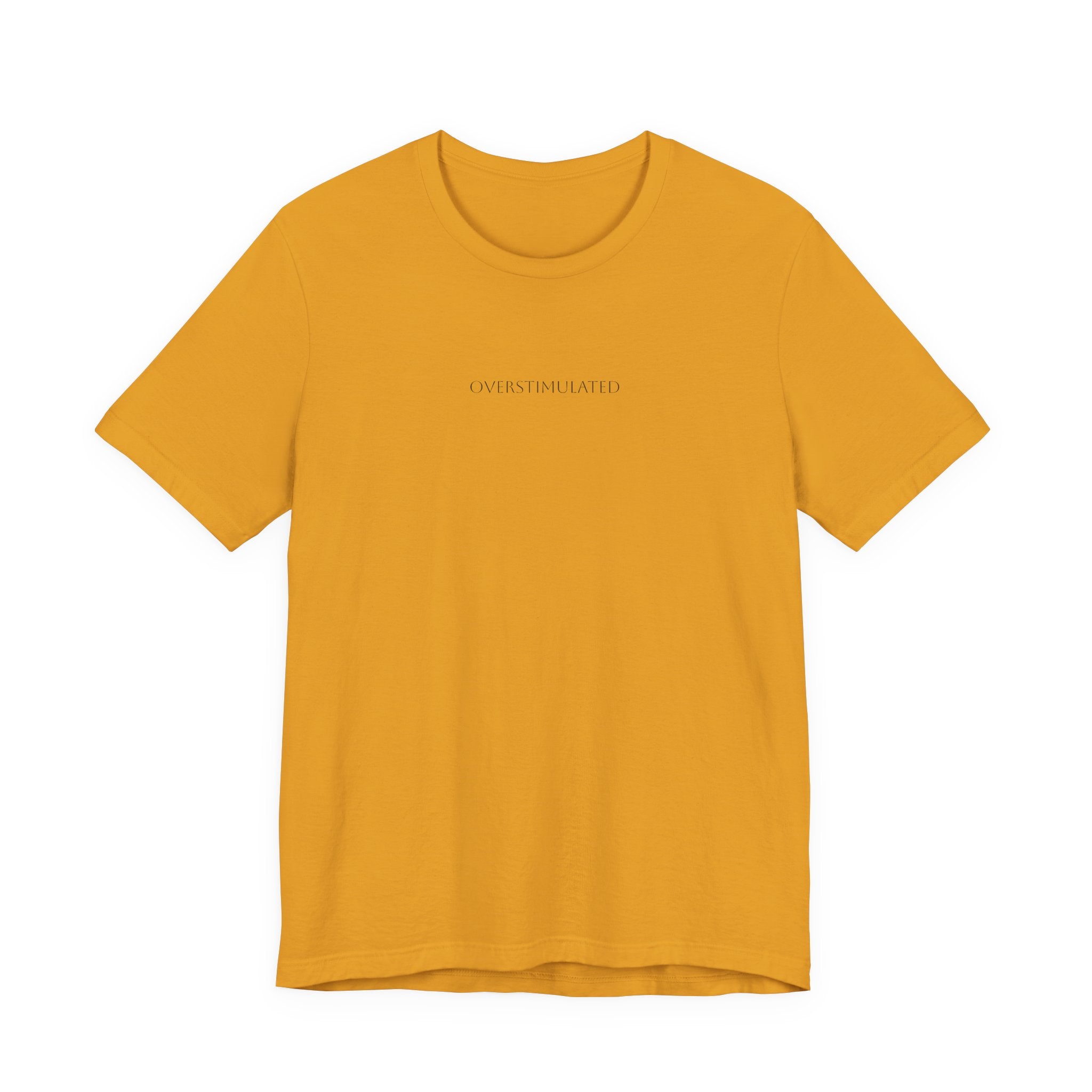 Minimalist White Tee — Subtle Center Text Casual T-Shirt