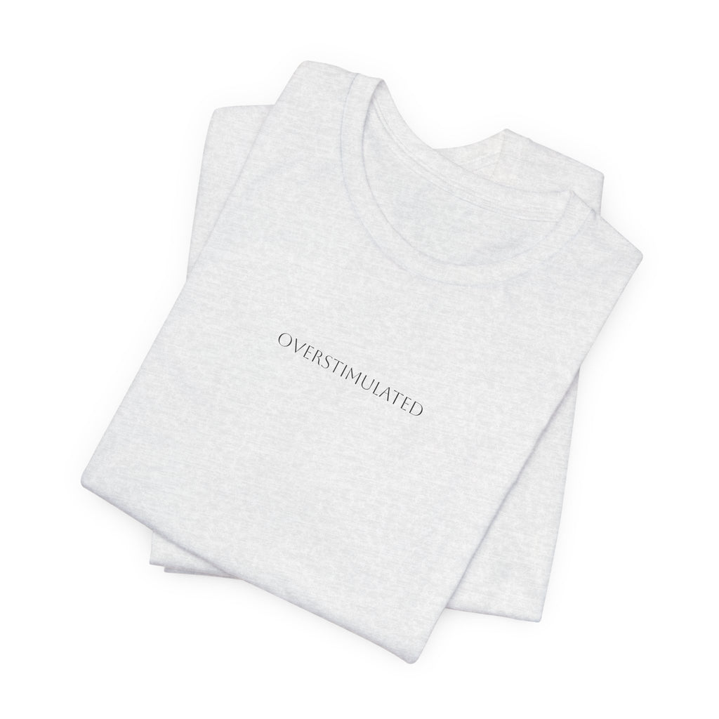 Minimalist White Tee — Subtle Center Text Casual T-Shirt