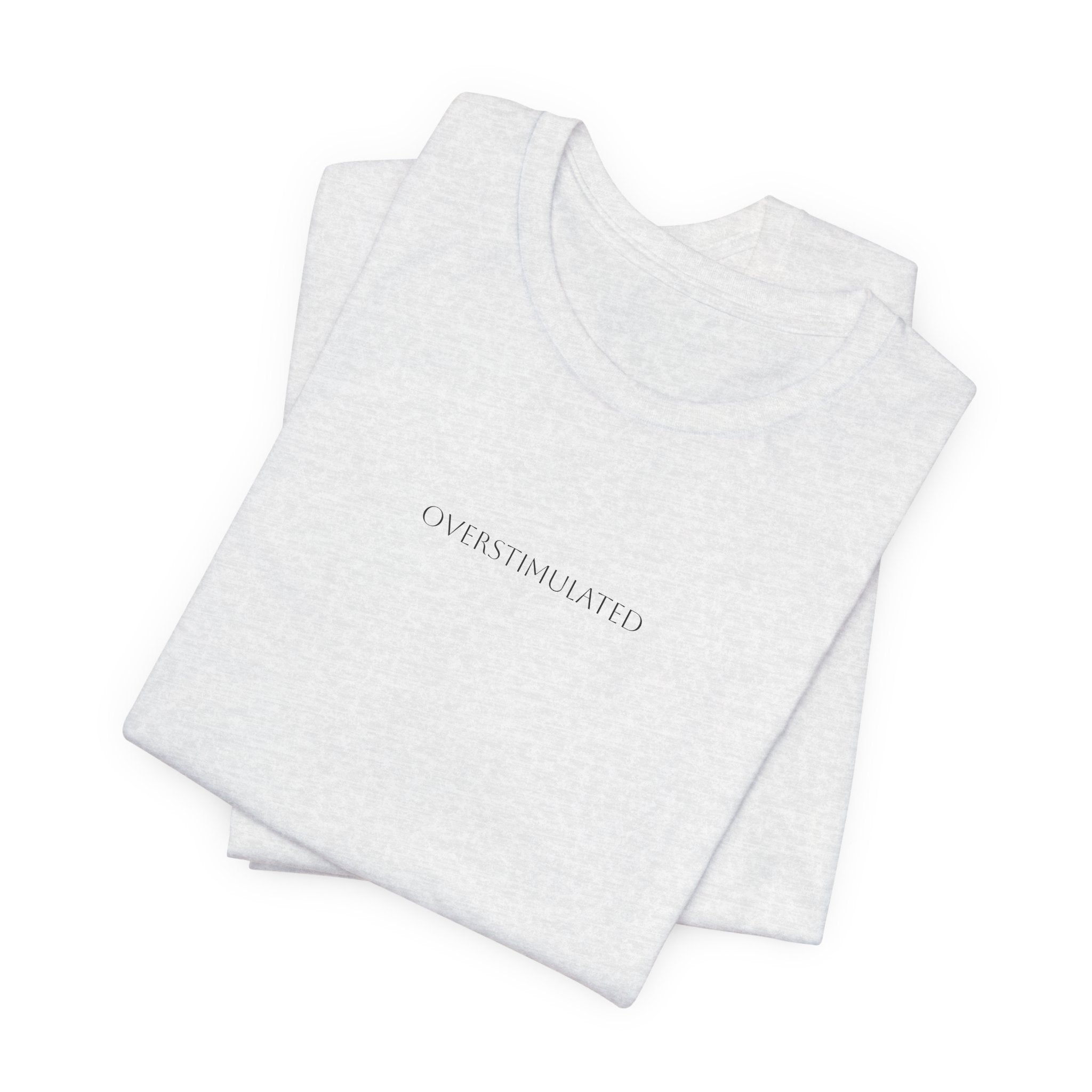 Minimalist White Tee — Subtle Center Text Casual T-Shirt