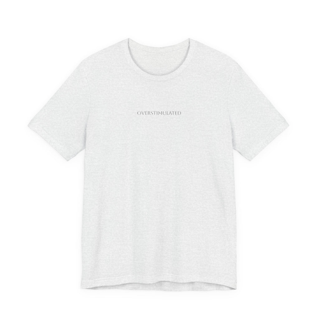 Minimalist White Tee — Subtle Center Text Casual T-Shirt