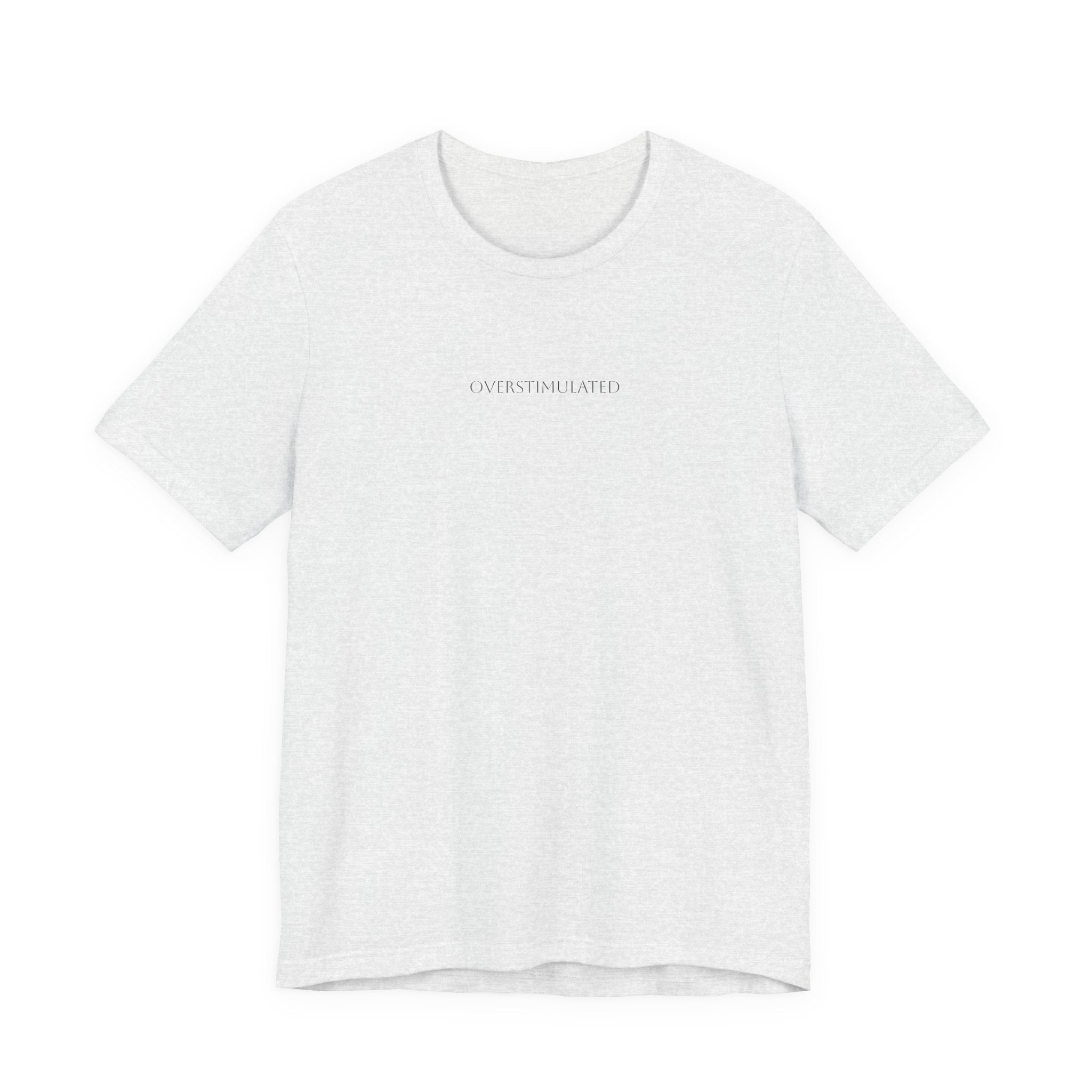 Minimalist White Tee — Subtle Center Text Casual T-Shirt