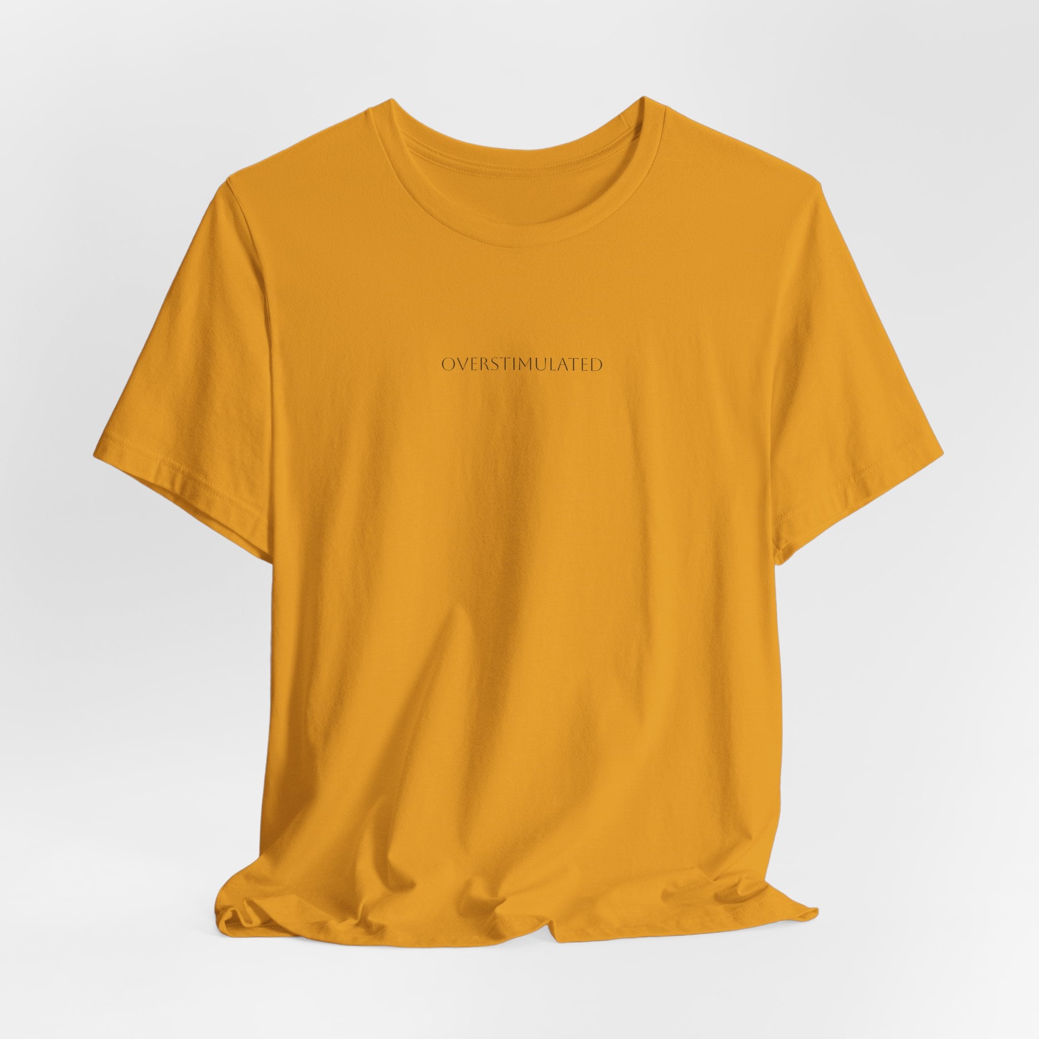 Minimalist White Tee — Subtle Center Text Casual T-Shirt