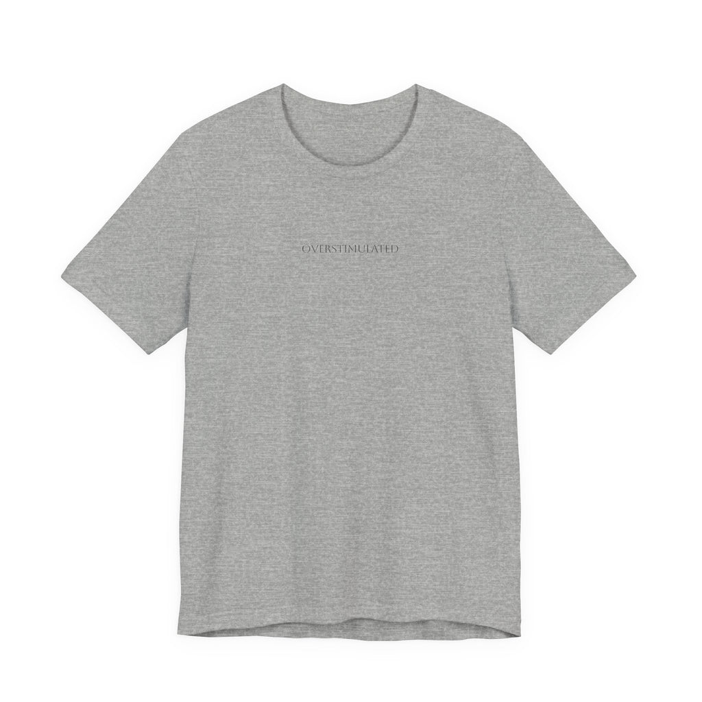 Minimalist White Tee — Subtle Center Text Casual T-Shirt