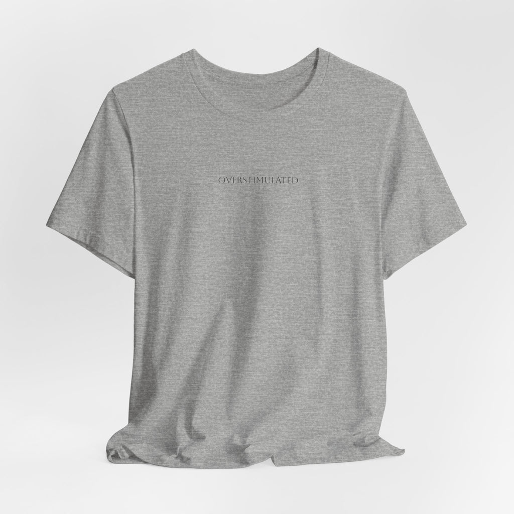 Minimalist White Tee — Subtle Center Text Casual T-Shirt