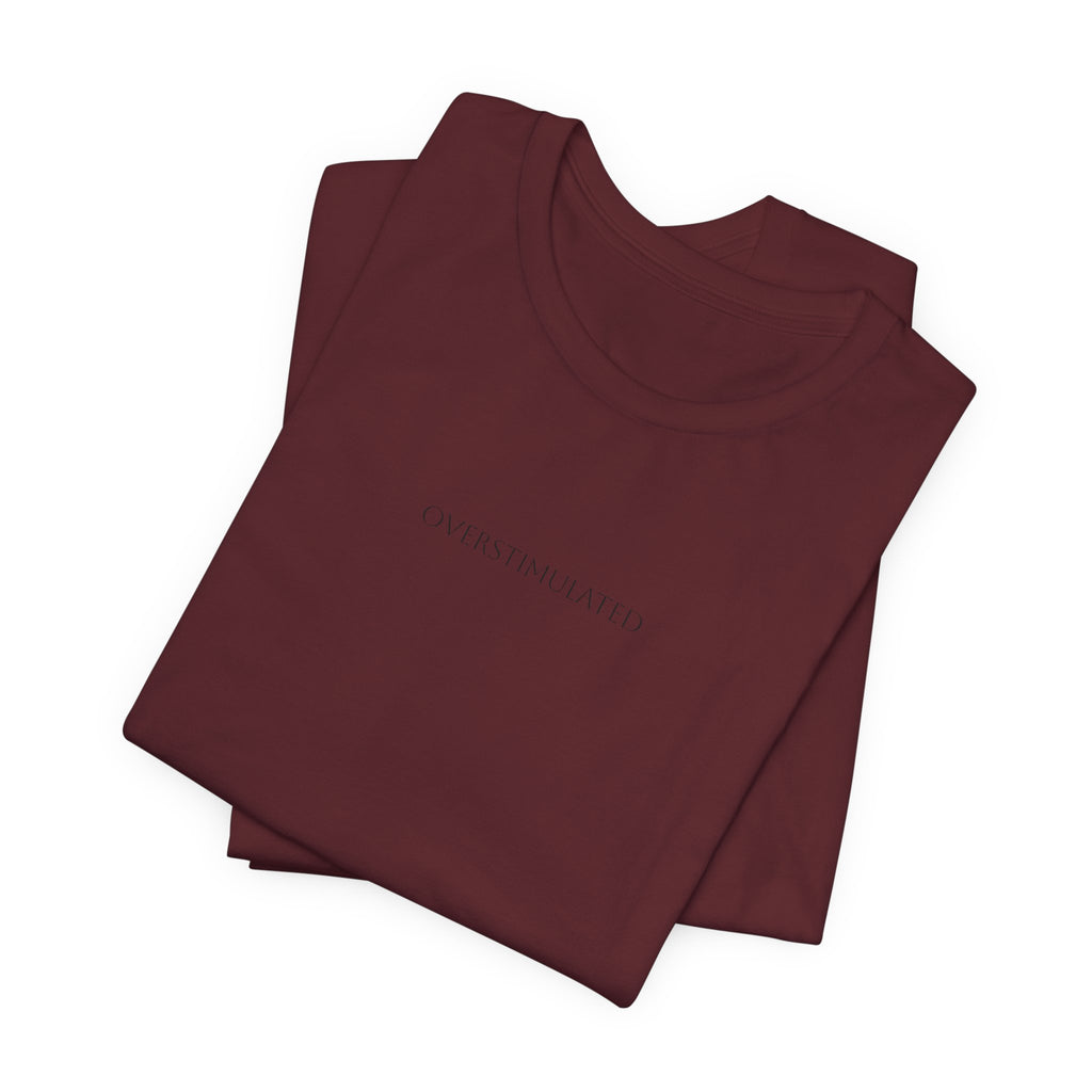 Minimalist White Tee — Subtle Center Text Casual T-Shirt