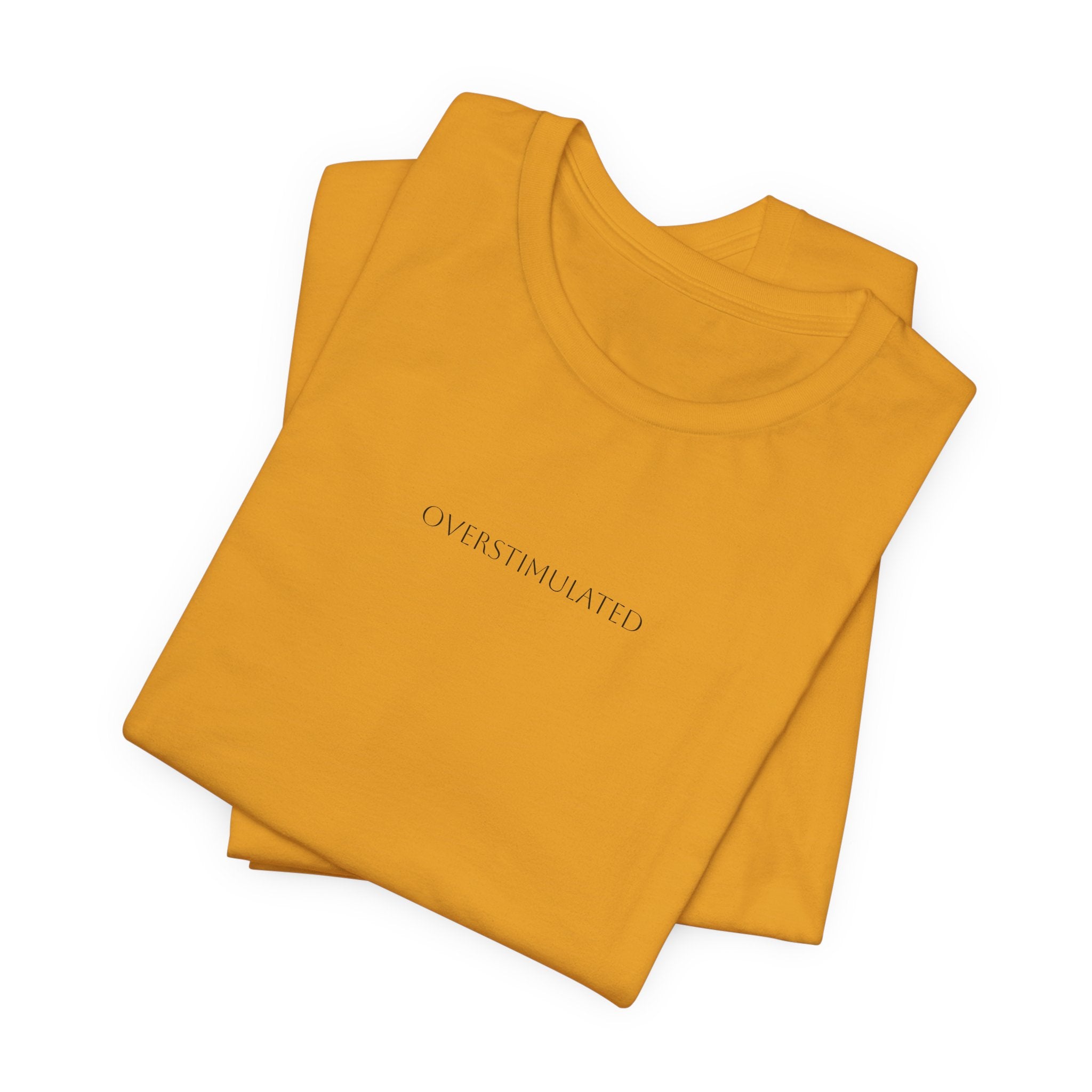 Minimalist White Tee — Subtle Center Text Casual T-Shirt