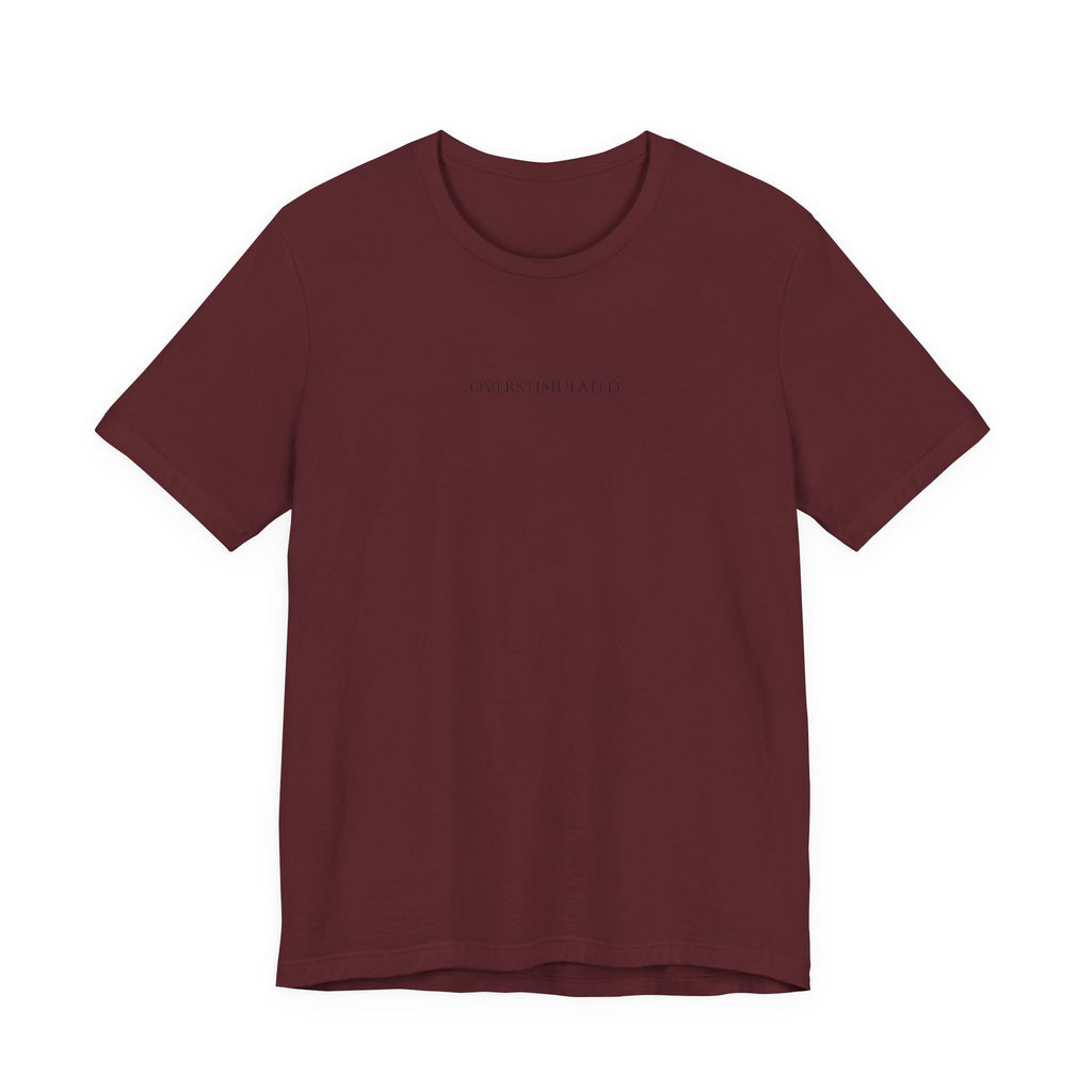 Minimalist White Tee — Subtle Center Text Casual T-Shirt