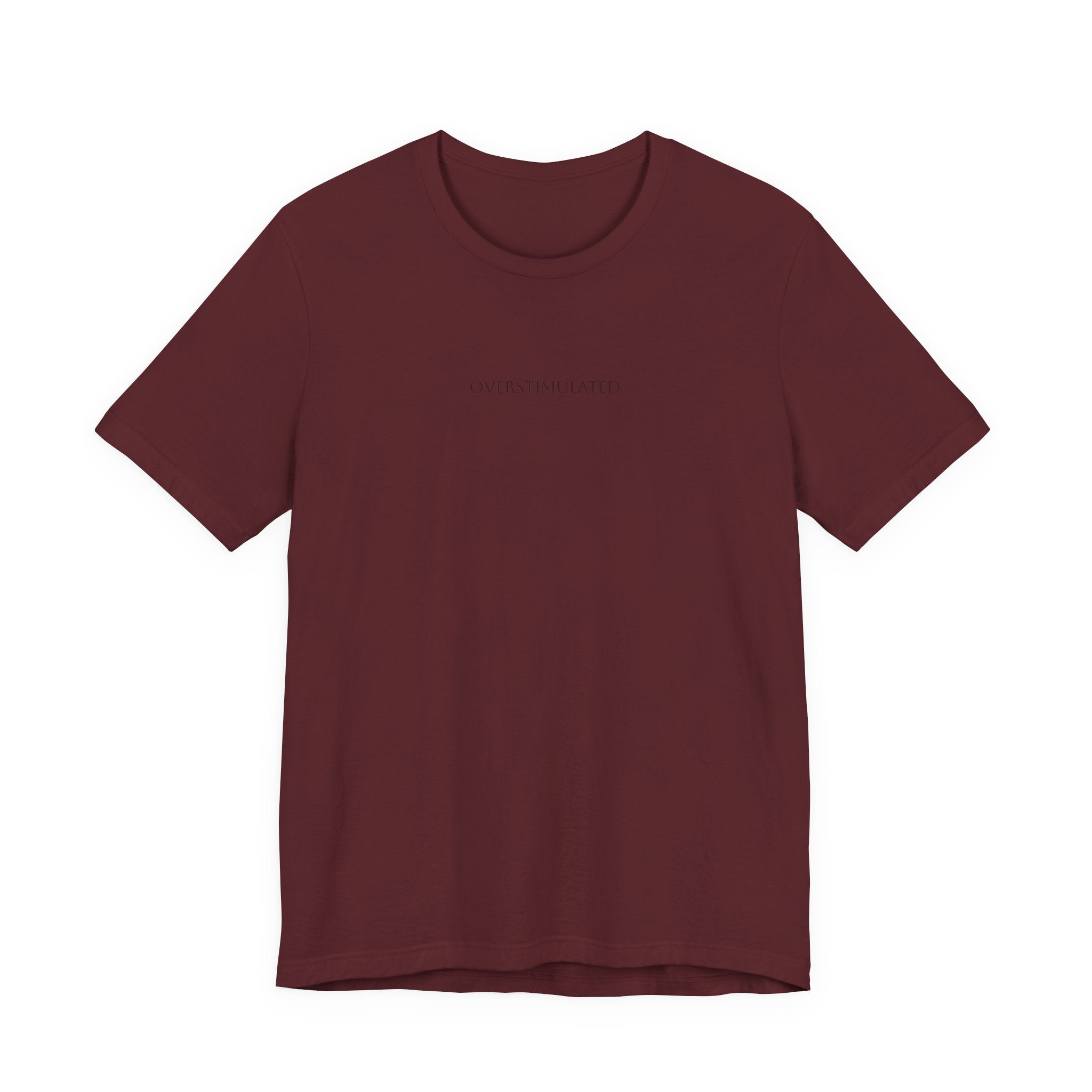 Minimalist White Tee — Subtle Center Text Casual T-Shirt