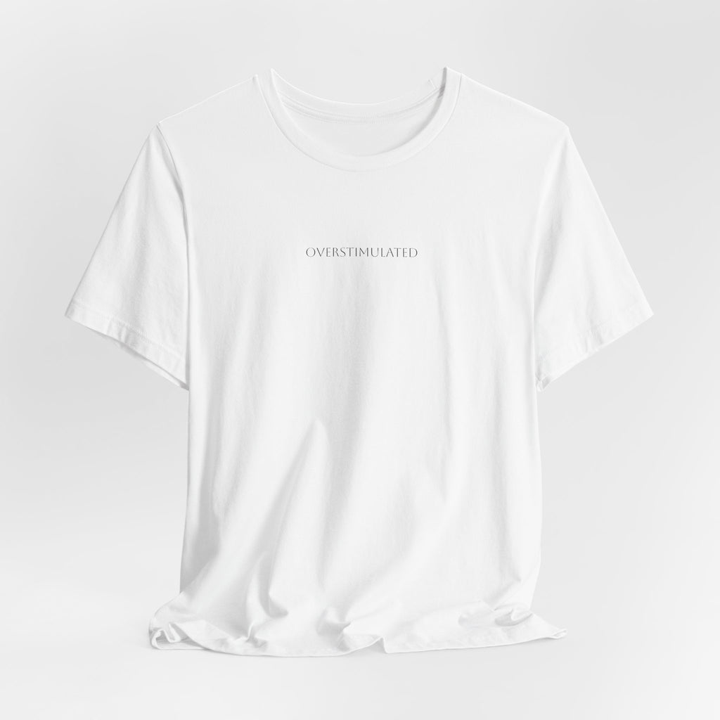 Minimalist White Tee — Subtle Center Text Casual T-Shirt
