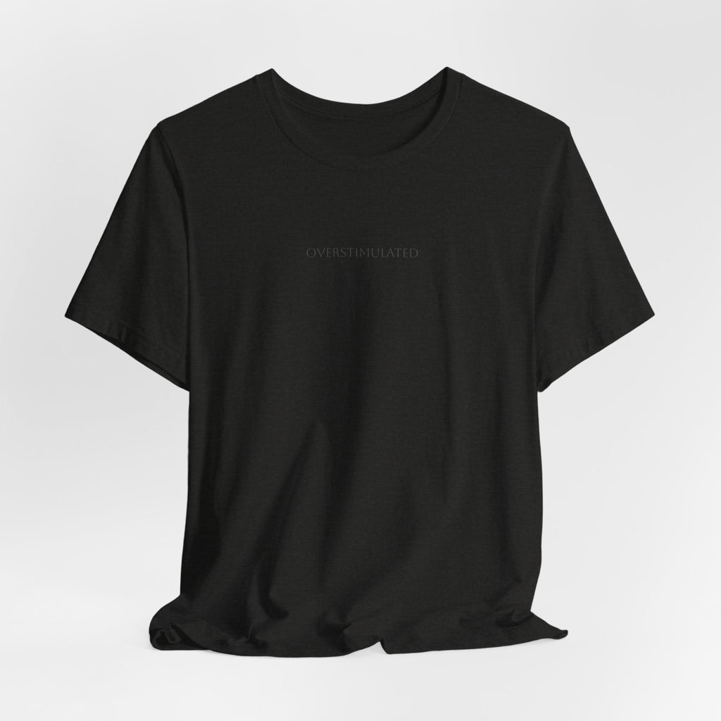 Minimalist White Tee — Subtle Center Text Casual T-Shirt