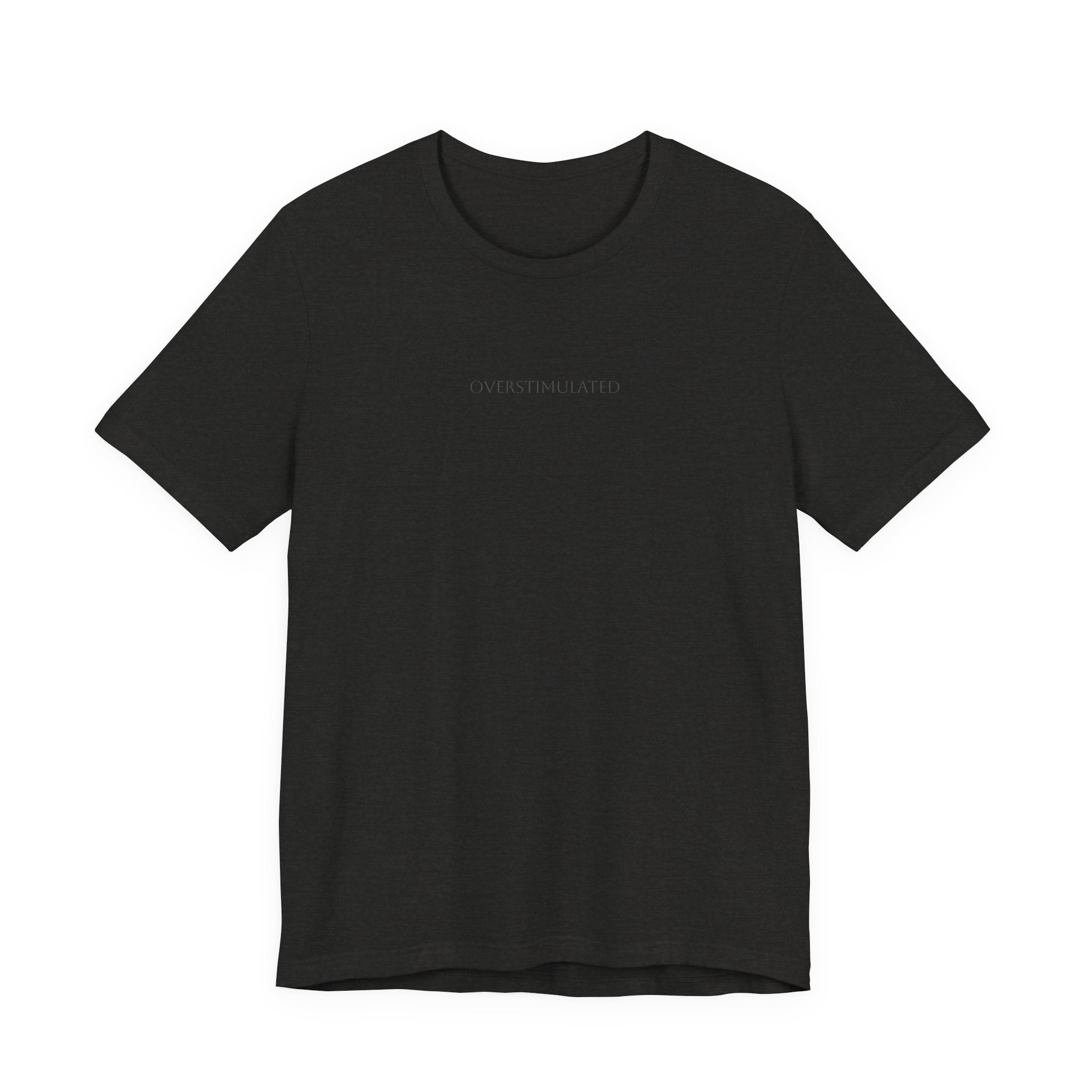 Minimalist White Tee — Subtle Center Text Casual T-Shirt