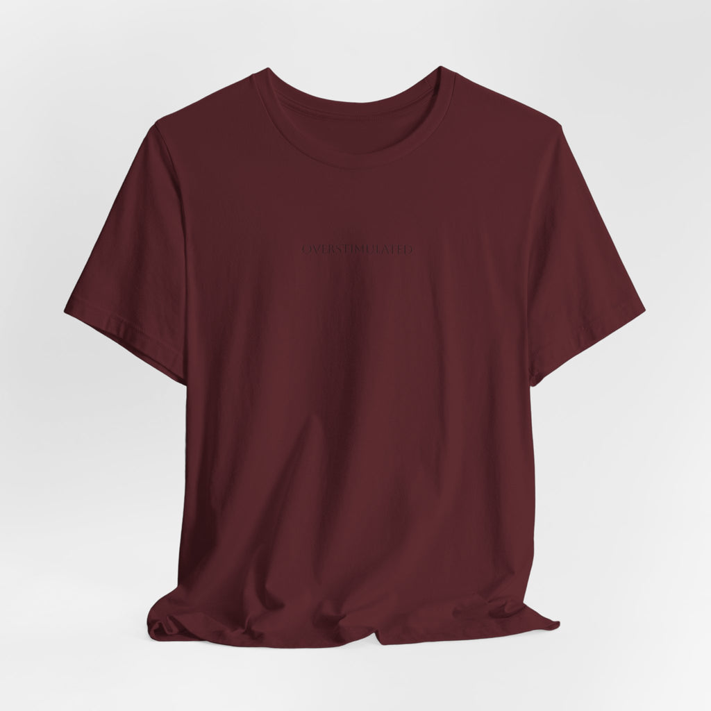 Minimalist White Tee — Subtle Center Text Casual T-Shirt