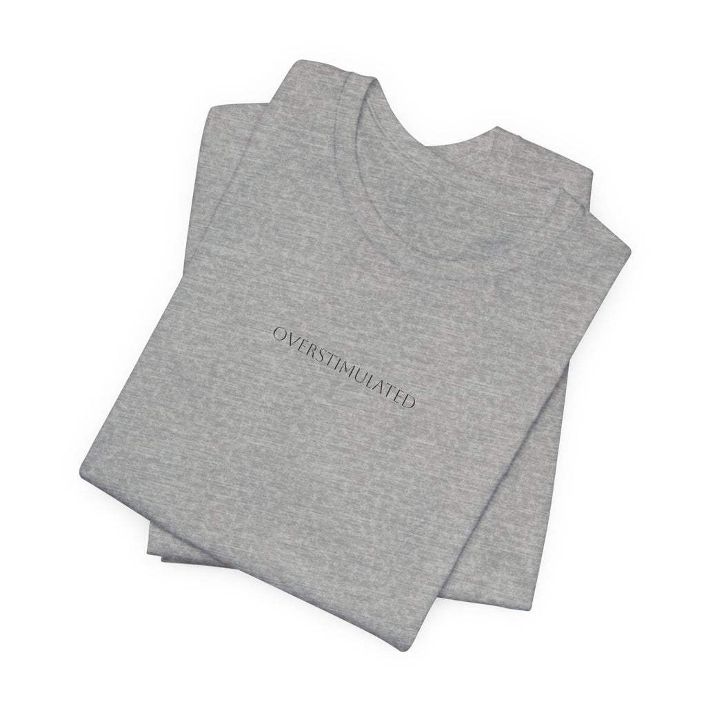 Minimalist White Tee — Subtle Center Text Casual T-Shirt