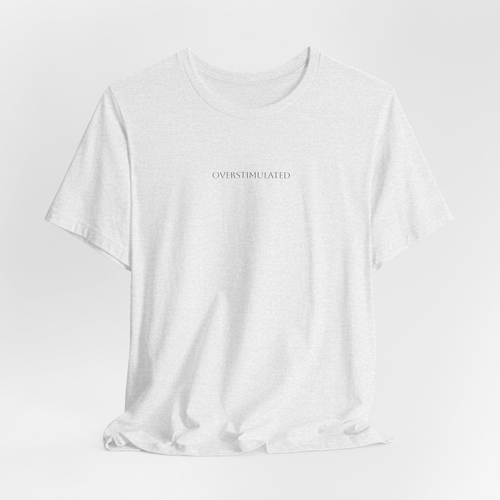 Minimalist White Tee — Subtle Center Text Casual T-Shirt