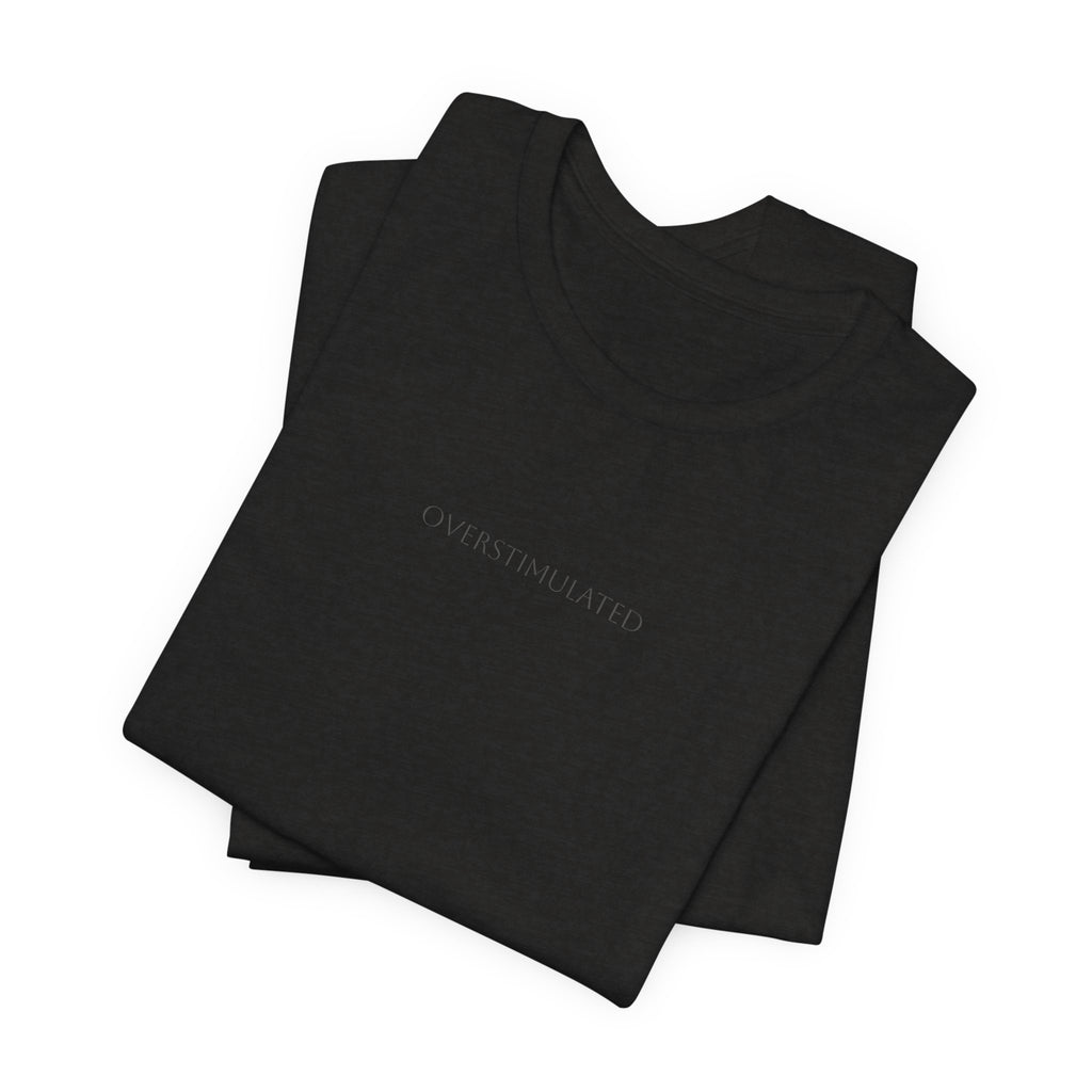 Minimalist White Tee — Subtle Center Text Casual T-Shirt